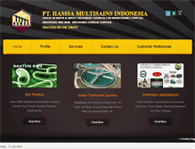 Tablet Screenshot of hamsamultisains.com